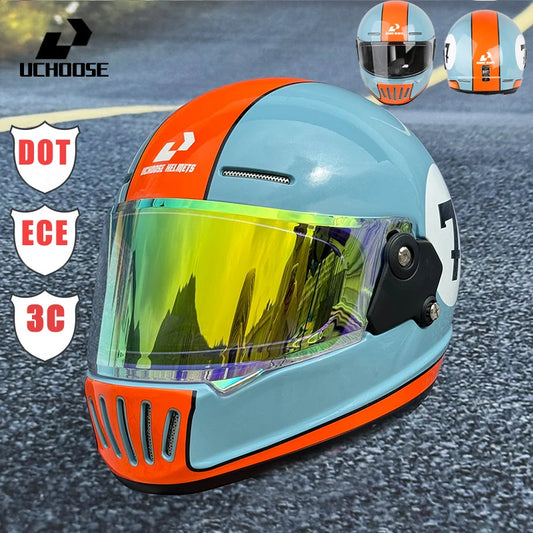 Retro Motorcycle Helmet – DOT Certified Open Face Vintage Style for Summer Riding