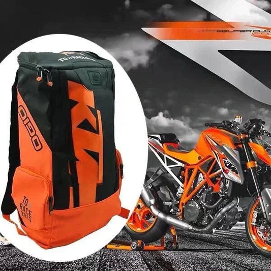 KTM Motorcycle Backpack – Waterproof High-Capacity Riding &amp; Travel Bag