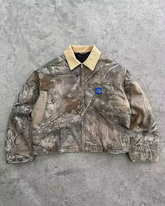 Y2K Retro Embroidered Leather Jacket – Men’s Hip Hop Motorcycle Style Streetwear Coat
