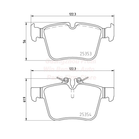 0004208603 Rear Disc Brake Pad Set – For Mercedes-Benz C-Class W205 C205 S205