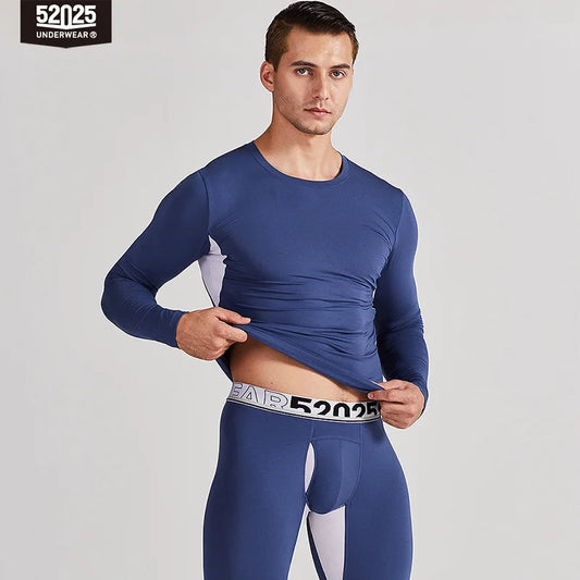 52025 Men’s Silk Mesh Thermal Underwear – Premium Breathable Base Layer with Anti-Bacterial Fabric
